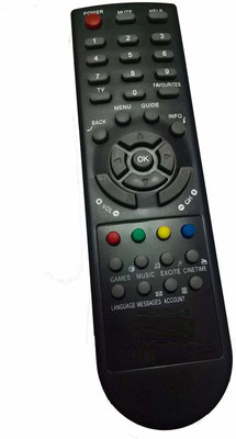 Wiofy Remote Control  DTH52 for DEN DTH Set TOP Box Remote Controller(Black)