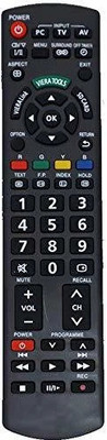 Pyai LCD/LED Universal Remote Compatible for Panasonic LCD/LED TV (Please Match Old Remote) panasonic Remote Controller(Black)