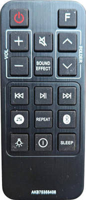 Ehop AKB75355408 Compatible Remote control for Soundbar audio System FJ5 LG Remote Controller(Black)