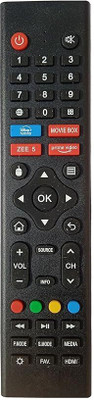 BhalTech Led Smart Android TV Remote Control Compatible For  Intex Tv Remote Controller(Black)