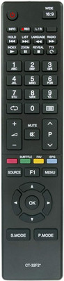 Ehop CT-32F2 Compatible Remote Control For  Smart TV Toshiba Remote Controller(Black)