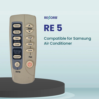 RESORB RE 5 AC Remote compatible with Window Air Conditioner Compatible for Samsung Air Conditioner Remote Controller(White)