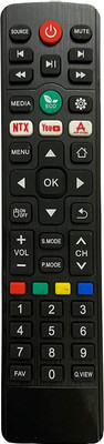 NixGlobal LED500 Remote Compatible with CROMA/JVC/ESTON/VISE/AKAI 4K SMART LED LCD TV Remote Controller(Black)