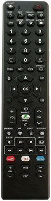 SHIELDGUARD Remote Control No. 111, Compatible for  LED/LCD TV Willett Remote Controller(Black)