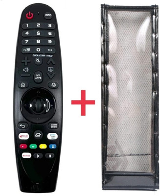 Paril (Remote+Cover) Tv Remote compatible for LG Smart magic led/lcd Tv Remote With PU Leather Protective Cover( EXACTLY SAME REMOTE WILL ONLY WORK) Remote Controller(Black)