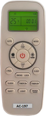 Akshita AC-197 Compatible For Split AC Remote Control With Display Light Bluestar AC Remote Controller(White)