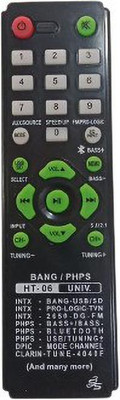 Nij HT-06 HT Compatible For Universal Home Theater System Remote Control INTEX PHILIPS DAPIC & Many More HT Remote Controller(Black)