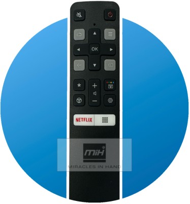 miracles in hand  SMART LED TV REMOTE MODEL NO: RC802V FMR1 NON-VOICE COMPATIBLE FOR TCL Remote Controller(Black)