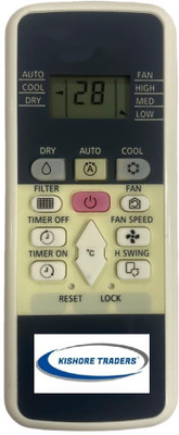 Kishore Traders Compatible Remote Control For Hitachi Inverter Split Ac Remote RSQG318HEEA Hitachi Inverter Split Ac Remote (RSQG318HEEA) Remote Controller(White)