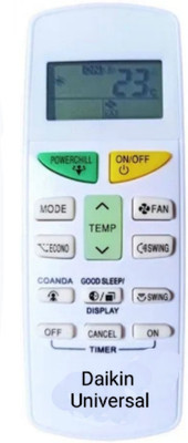 Ethex ® Re-132A Ac Remote compatible for Daikin Ac (Match all functions with your Remote before placing order) ( check all images) Remote Controller(White)