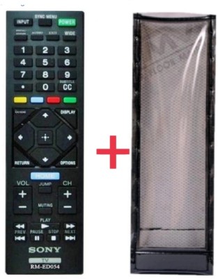 Paril (Remote+Cover) Tv Remote compatible for Sony Smart led/lcd Tv TvR-2 RC With PU Leather Protective Cover(NO Voice Command)(Same remote Only will work) Remote Controller(Black)