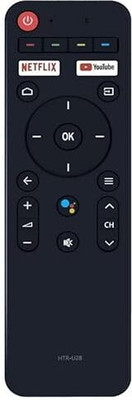 Tech Vibes Haier HTR U28 Remote Compatible with  HTR-U28 Smart LED UHD HD TV Without Voice Haier Remote Controller(Black)