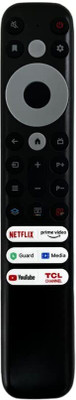 hybite Remote Compatible for TCL Smart Led Tv RC902V Model Non Voice Command Tcl Without voice Remote Controller(Black)