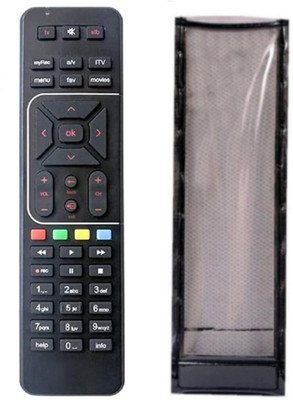 Paril New TvR-108 R&C(NO Voice Command)(Same Remote Only Will Work) Remote+Cover Original Airtel dth  remoteC-22 Universal Remote Controller(Black)