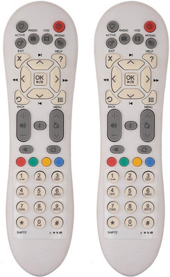 HDF Replacement Remote Control Compatible for Videocon D2H SD TV Remote Standard Defination (Pack of 2 - Combo Offer) Videocon D2H TV Remote-Please Match the Image With your Old Remote Controller(Both White)