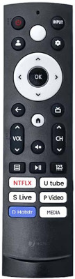 7SEVEN Compatible for Hisense Tv Remote Original ERF3T920H Model Suitable for Led UHD HD Hisense tv Remote Controller(Black)