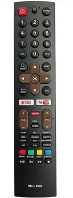 RISHI ENTERPRISES THIS REMOTE IS COMPATIBLE FOR LED / LCD TV REMOTE WITHOUT VOICE COMMAND VU Remote Controller(Black)