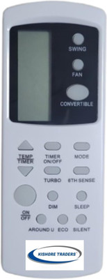 Kishore Traders Ac Remote Control Compatible With Whirlpool Ac Whirlpool Ac Without Back Light Remote Controller(White)