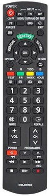 HDF Replacement Remote Control Compatible for All Panasonic LED LCD HD TV (2B-HF-PANCS-LCD)-Please Match The Image with Your Old Remote Panasonic Remote Controller(Black)