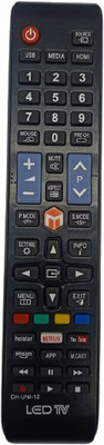 Akshita CH-UNI-12 TV Compatible For LED TV Universal Remote Control Led All Non Branded/Local/Chinese TV Remote Controller(Black)