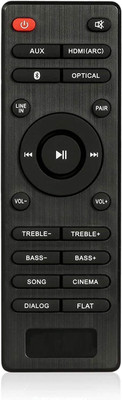 TIZOQ Replacement Remote Control Compatible for Blaupunkt Home Theatre Supported Model SBWL10, SBA01 & LS1825 | 2.1 Bluetooth Soundbar Home Theatre Blaupunkt SBWL10, SBA01 & LS1825 2.1 Channel Bluetooth Soundbar Home Theatre Remote Controller(Black)