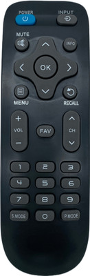 NixGlobal Remote with FAV FUNCTION Compatible with VU 4K SMART LED LCD TV Remote Controller(Black)