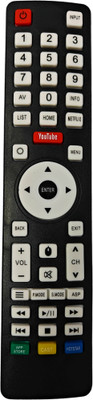Ehop Compatible Remote Control for Smart TV with youtube and hotstar Function Oscar Remote Controller(Black)