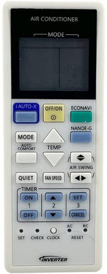 7SEVEN Compatible for Panasonic AC Remote Original 157 Inverter Model 1 1.5 2 Ton Split or Window Air Panasonic AC Remote Controller(White)