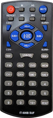 ERNIL IT500B Home Theater Remote Compatible for INTEX Home Theater IT-500B SUF (Exactly Same Remote Will Only Work) Remote Controller(Black)