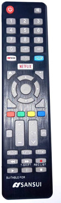 PMRK BEST IN BEST COMPATIBLE FOR SANSUI LCD LED PRIME VIDEO , NETFLIX & YOUTUBE REMOTE SANSUI LCD, SANSUI LCD Remote Controller(Black)