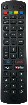 NixGlobal FIBRE-3 (with Voice Command) Remote Compatible with JIO FIBRE SET-TOP BOX Remote Controller(Black)