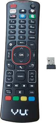Nij Smart LED/LCD TV Remote Control With USB Keypad Board VU TV Remote Controller(Black)
