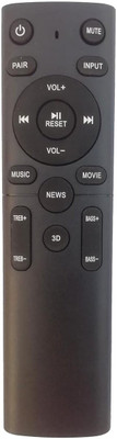 BhalTech Soundbar (3D) Home Theater System Remote Old Remote Exactly Same Remote Will Only Work Compatible for Zeb-Juke BAR 3900 Zeb-Juke Zebro-nics Remote Controller(Black)