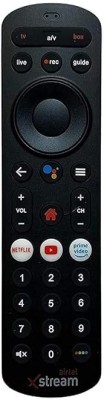 Tech Vibes Compatible with Airtel Xstream DTH Set top Box Remote Voice & Google Assistant Replacement of Original Remote Control with Airtel Remote Controller(Black)