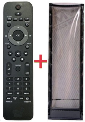 Ethex C-35 New TvR-126 Remote With cover (Remote+Cover) Compatible for Philips DVD & Home theatre Sound system Remote Remote Controller(Black)