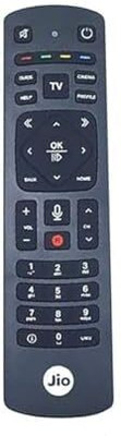 LUNAGARIYA Compatible Remote Control for JIO Settop Box WITH VOICE LUNAGARIYA Remote Controller(Black)