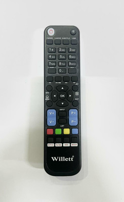 J.K. WEBSHOP Remote Control Compatible With  LCD/LED Tv Willet Remote Controller(Black)