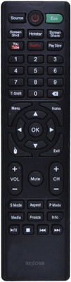 RESORB LED 359 Compatible for Wybor R1234 DIANORA, AMSTRAD BPL,AKAI AKLT32S-FL1Y9M, Intex SH4007,Wybor UHD LED LCD Smart Remote Controller(Black)