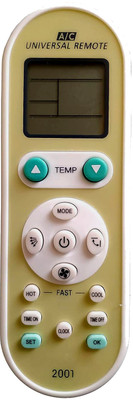 BhalTech 1001 in 1 Universal AC Remote Works with All Most All AC Compatible for Carrier Daikin Electrolux Hitachi Hyundai LG Mitsubishi Samsung Remote Controller(Yellow)