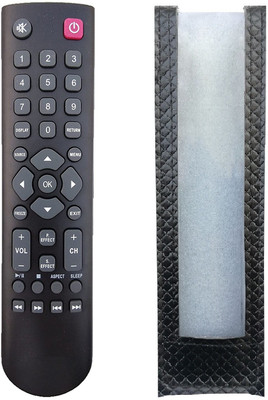 BhalTech PU Leather Remote Case Cover Perfect Fitting Specially Designed Protective (Only Remote Cover) Pls Check Your Remote Dimensions for Micromax TV LED Remote Controller(Black)
