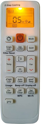 Nij AC-090A Split AC Display Light Remote Control With Back-light SAMSUNG AC Remote Controller(White)