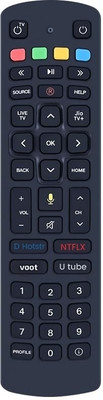 SAYENY Compatible with Bluetooth Jio Remote for Fiber Set Top Box with Voice Command and Hotkeys Match Exactly Key by Key to Replicate Functions Existing Original Pairing Must ! Remote Controller(Black)