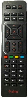 Diikon Airtel Digital TV hd DTH Set Top Box Airtel Remote Controller(Black)