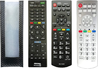 BhalTech PU Leather Case Cover Perfect Fitting Specially Designed Protective SANYO Remot (Only Remote Cover) Pls Check Your Remot Dimensions Compatible for Sony SANYO TV Remote Controller(Black)
