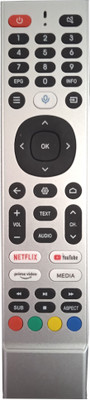 LipiWorld LED Smart Android TV Remote Control [Non-Voice] Compatible For  ELista TV Remote Controller(Silver)