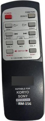 Akshita RM-156 HT Compatible For System Audio Remote Control KORYO Remote Controller(Black)