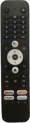 BhalTech HTR-U31 LED Smart Android TV Remote Control (with Voice Function) (Old Remote Exactly Same Remote Will Only Work) Compatible for Hai-er Tv Voice Remote Controller(Black)