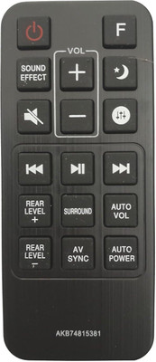 BhalTech AKB74815381 Sound Bar System Remote Control Compatible For  LG Soundbar Remote Controller(Black)