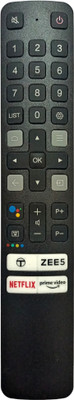 ERNIL TV Remote Compatible For RC901V 4K Android Smart TCL TV with ZEE5 Netflix PrimeVideo Button (Your Old Remote Must be Same) Remote Controller(Black)