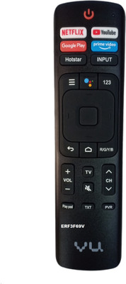 ANM REMOTE COMPATIBLE FOR VU SMART TV LCD LED - ERF3F69V EXACT SAME MODEL - WITHOUT VOICE FUNCTION Remote Controller(Black)